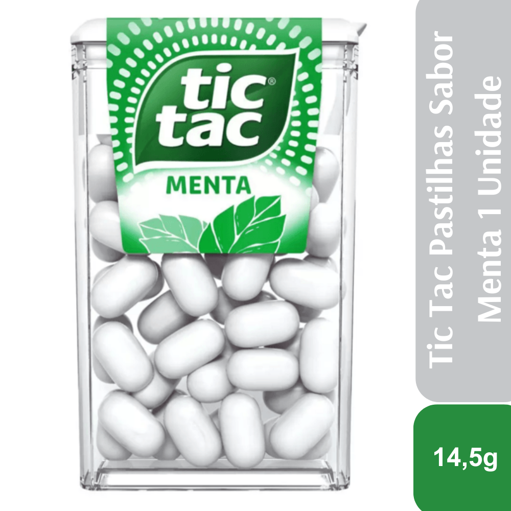 Tic Tac Pastilhas Sabor Menta 14,5g 1 Unidade