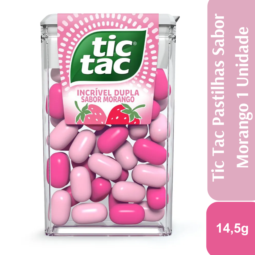 Tic Tac Pastilhas Sabor Morango 14,5g 1 Unidade