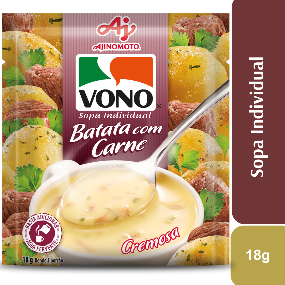 Sopa VONO® Individual Sabor Batata Com Carne 18G