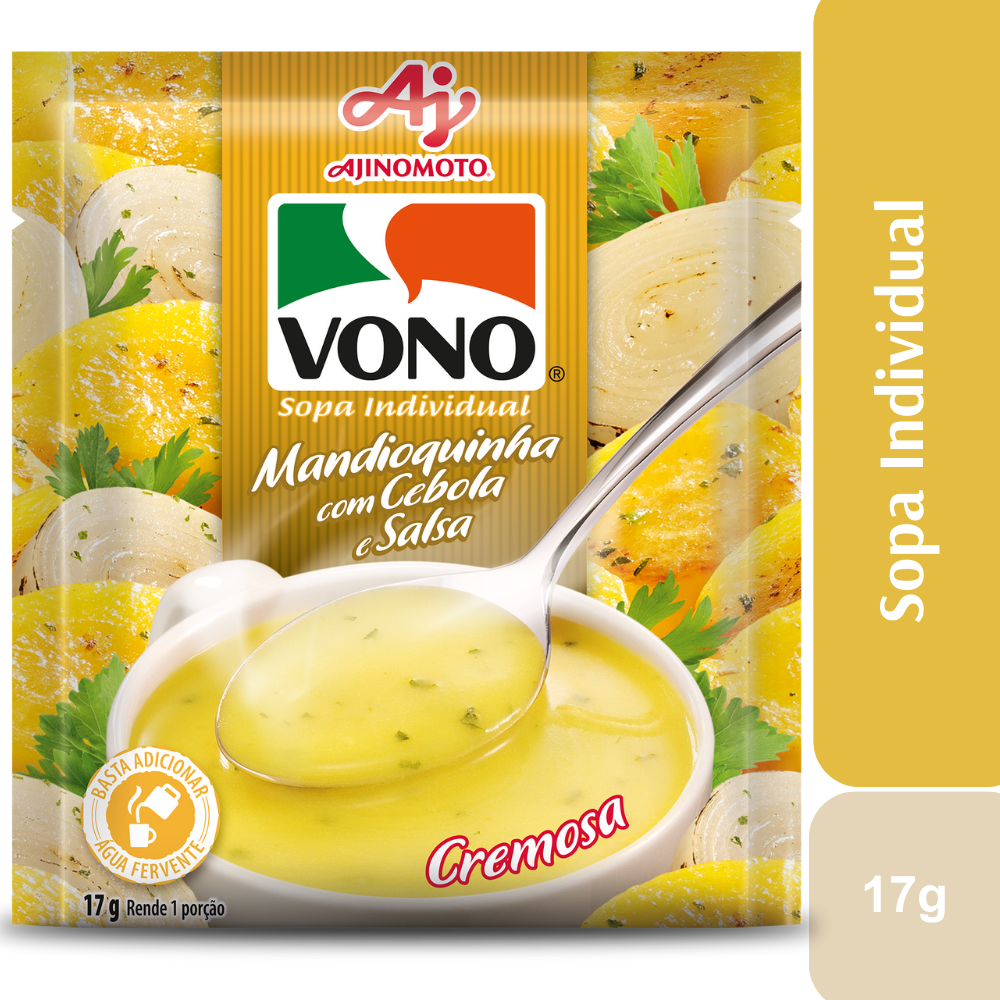 Sopa VONO® Individual Sabor Mandioquinha Com Cebola E Salsa 17G